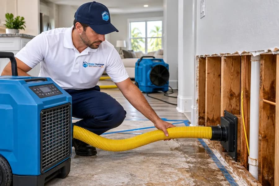 Drying inside walls and under floors