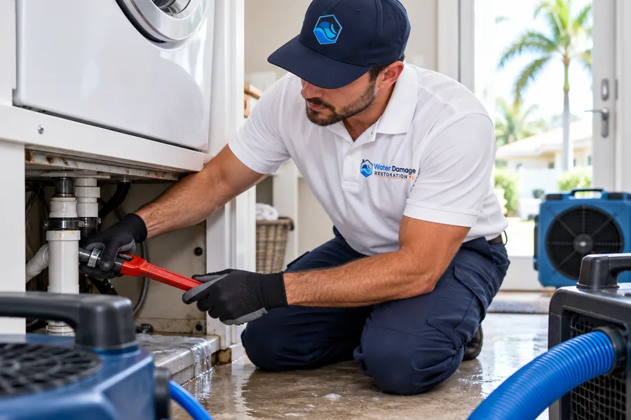 Restoring appliance water damage