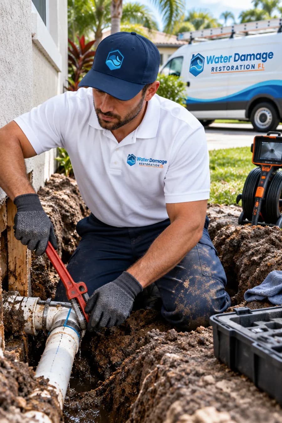 Restoring broken pipe damage