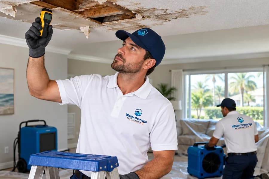 Ceiling water damage repair in Florida