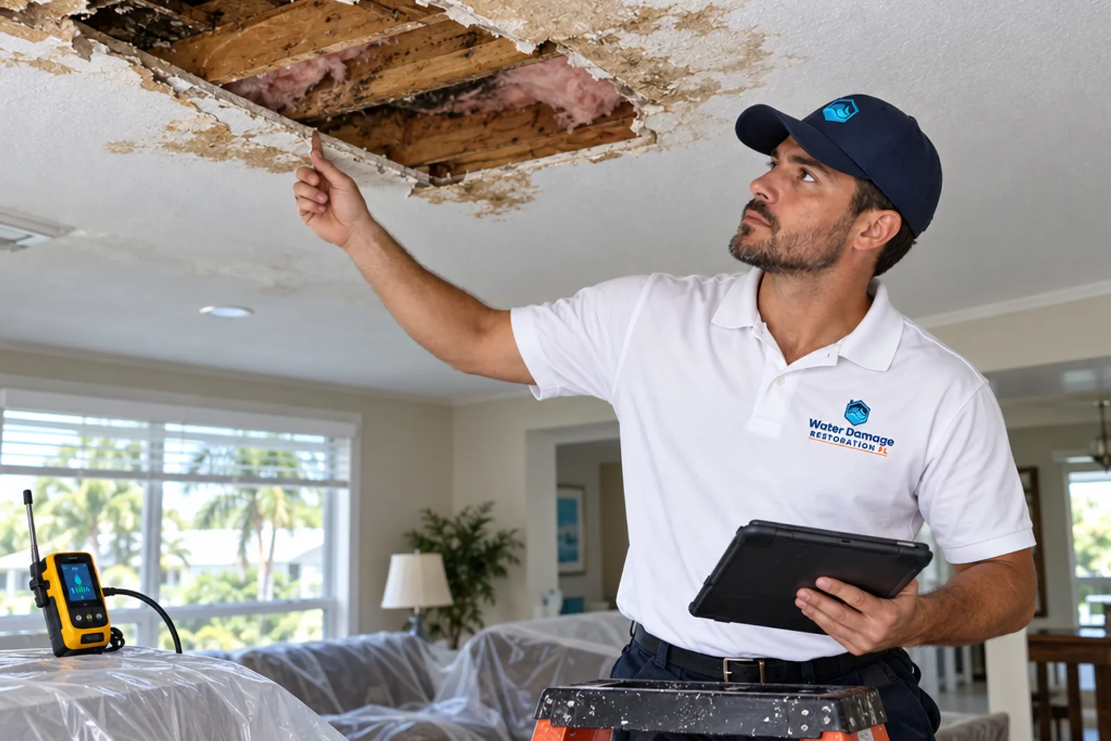 How much of the ceiling has to come out