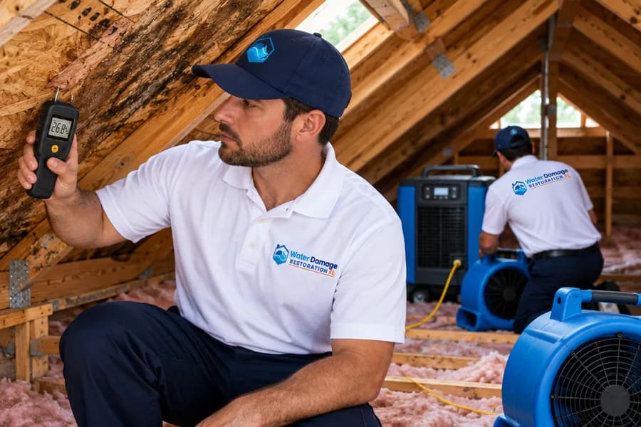 Attic drying and mold prevention