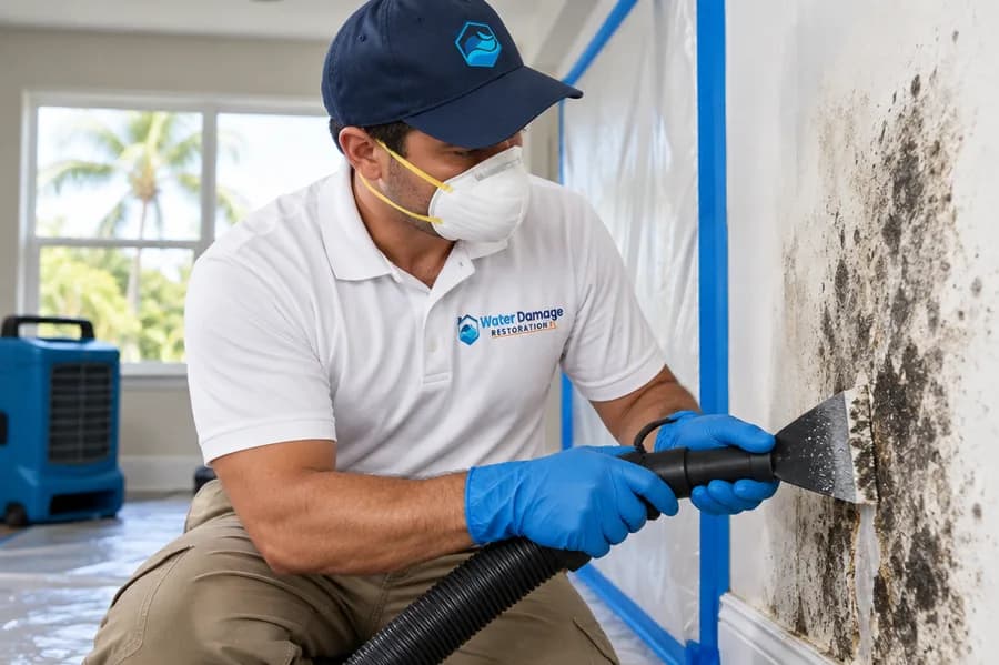 Removing dark mold safely