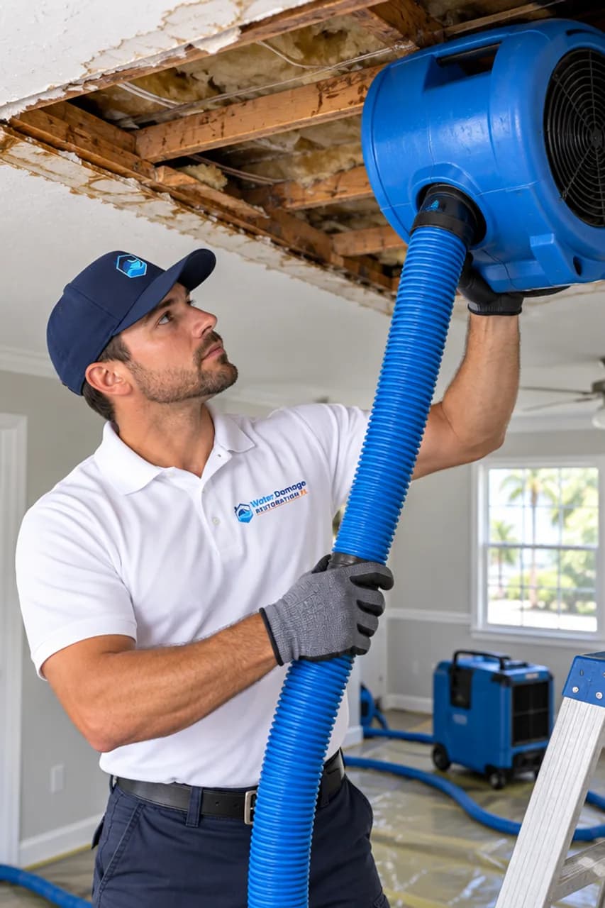 Dry the cavity above first