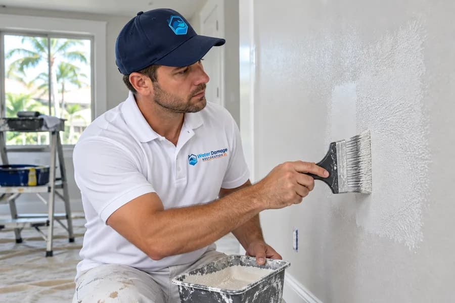 Matching texture and paint on a drywall repair