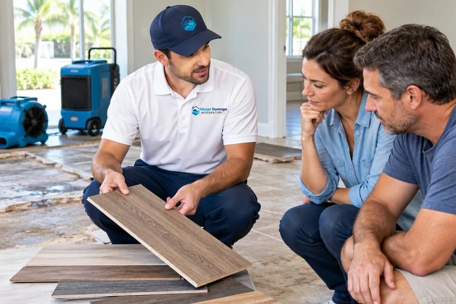 Choosing replacement flooring after water damage