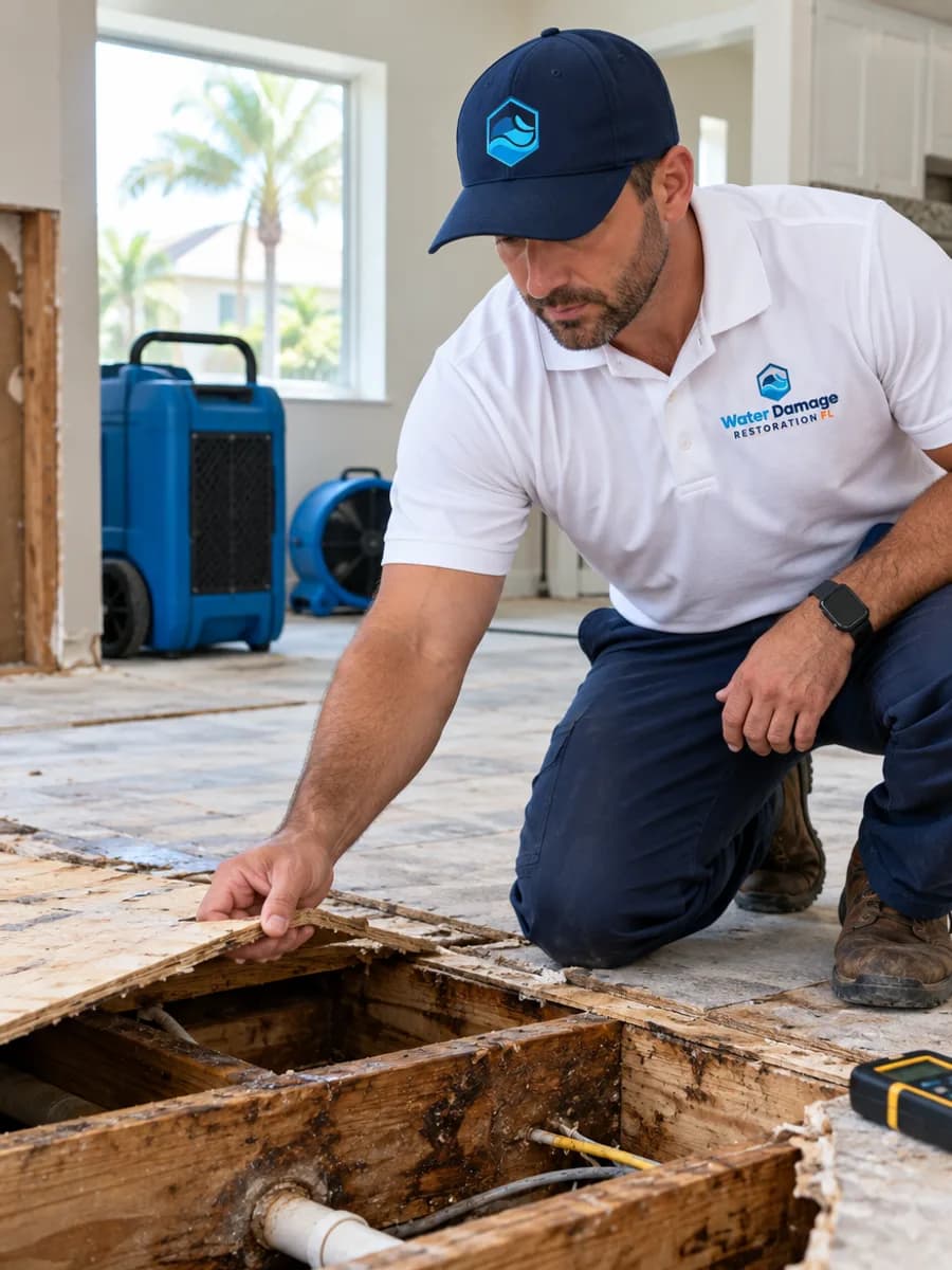 The subfloor underneath