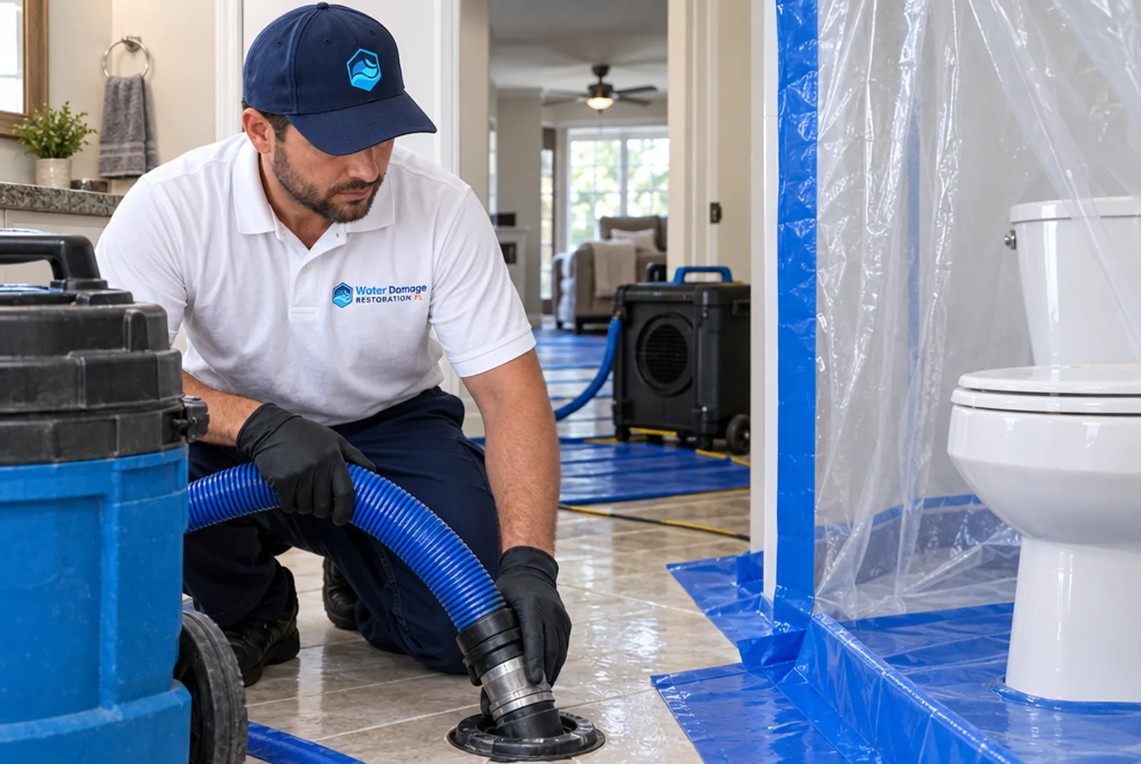 How we contain a sewer backup