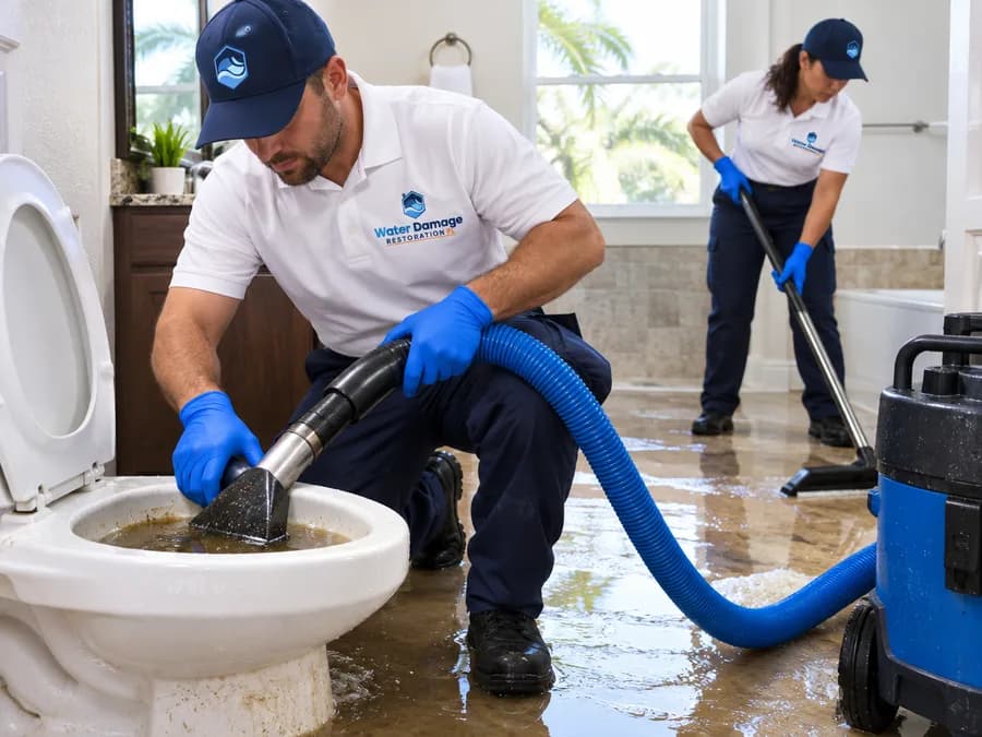 Fast toilet overflow cleanup in Florida