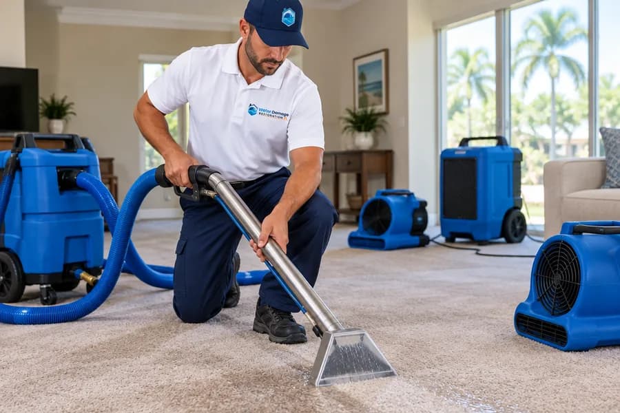 Extraction, then drying the carpet properly